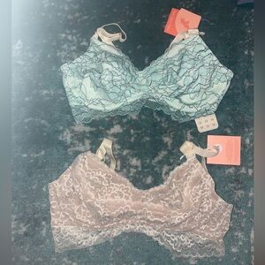 NWT The Dairy Fairy -Ayla Size 4/Large Nursing Lace Bra Set of Two